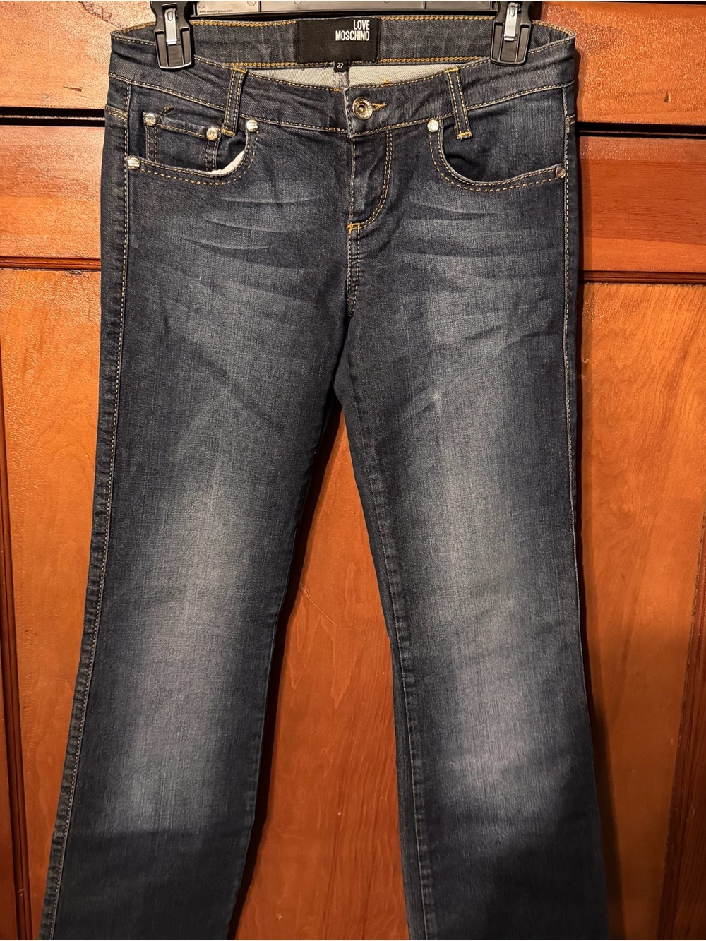 Love moschino low rise straight leg jeans 27